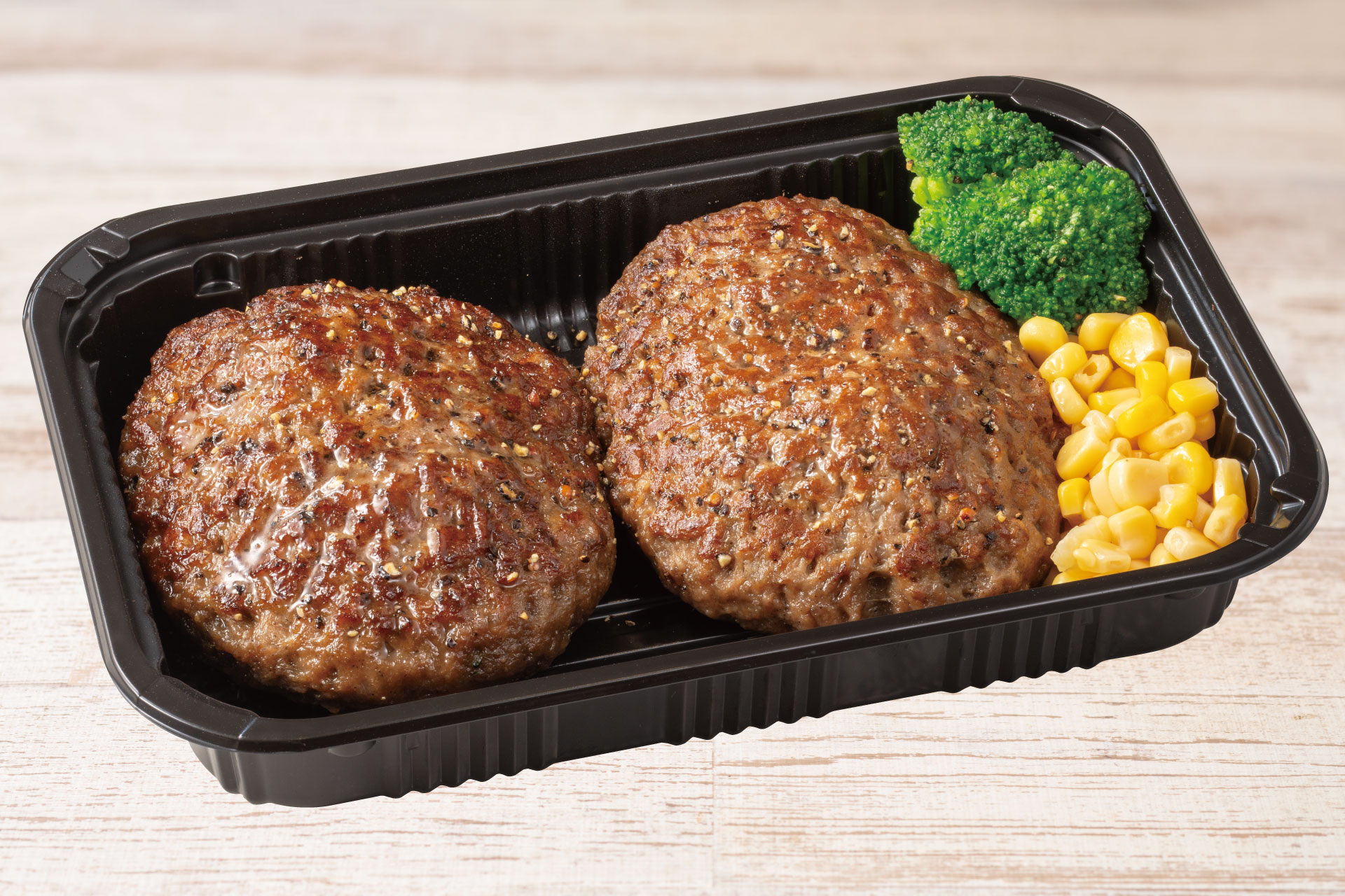 ダブル肉塊ハンバーグ