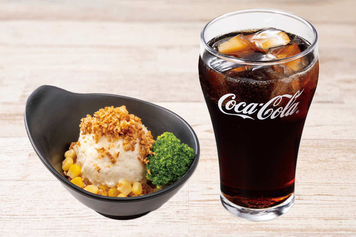 Aセット：<br>オニポテサラダ＆ソフトドリンク（M）