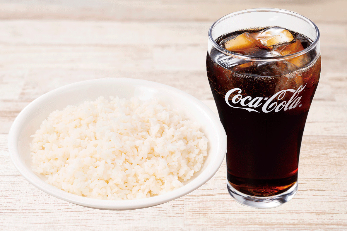 Dセット：<br>ライス＆ソフトドリンク（M）