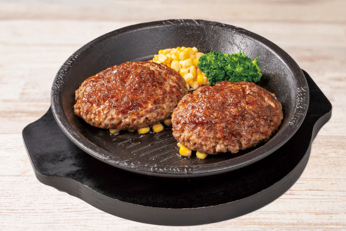 ダブル 肉塊ハンバーグ