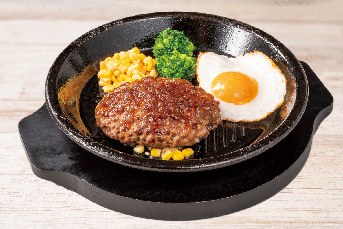 肉塊ハンバーグ 目玉焼き付き